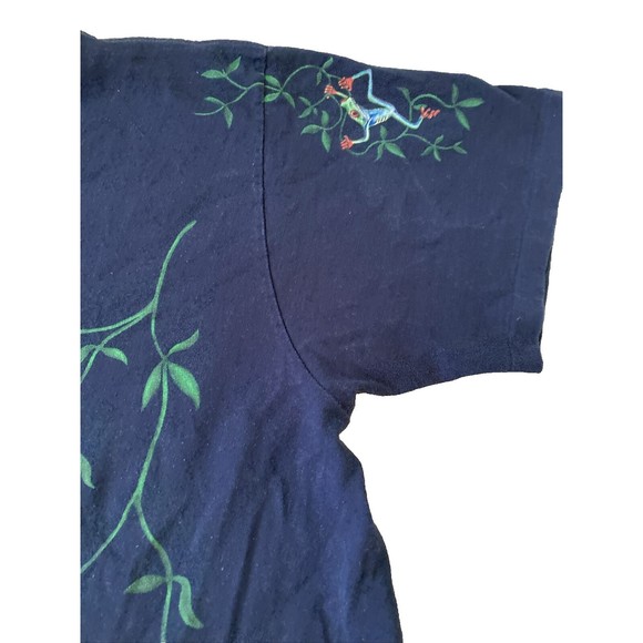 Vintage 90's Natural Wonders Blue T-Shirt Size L Frogs Single Stitch USA Unisex - Picture 6 of 9